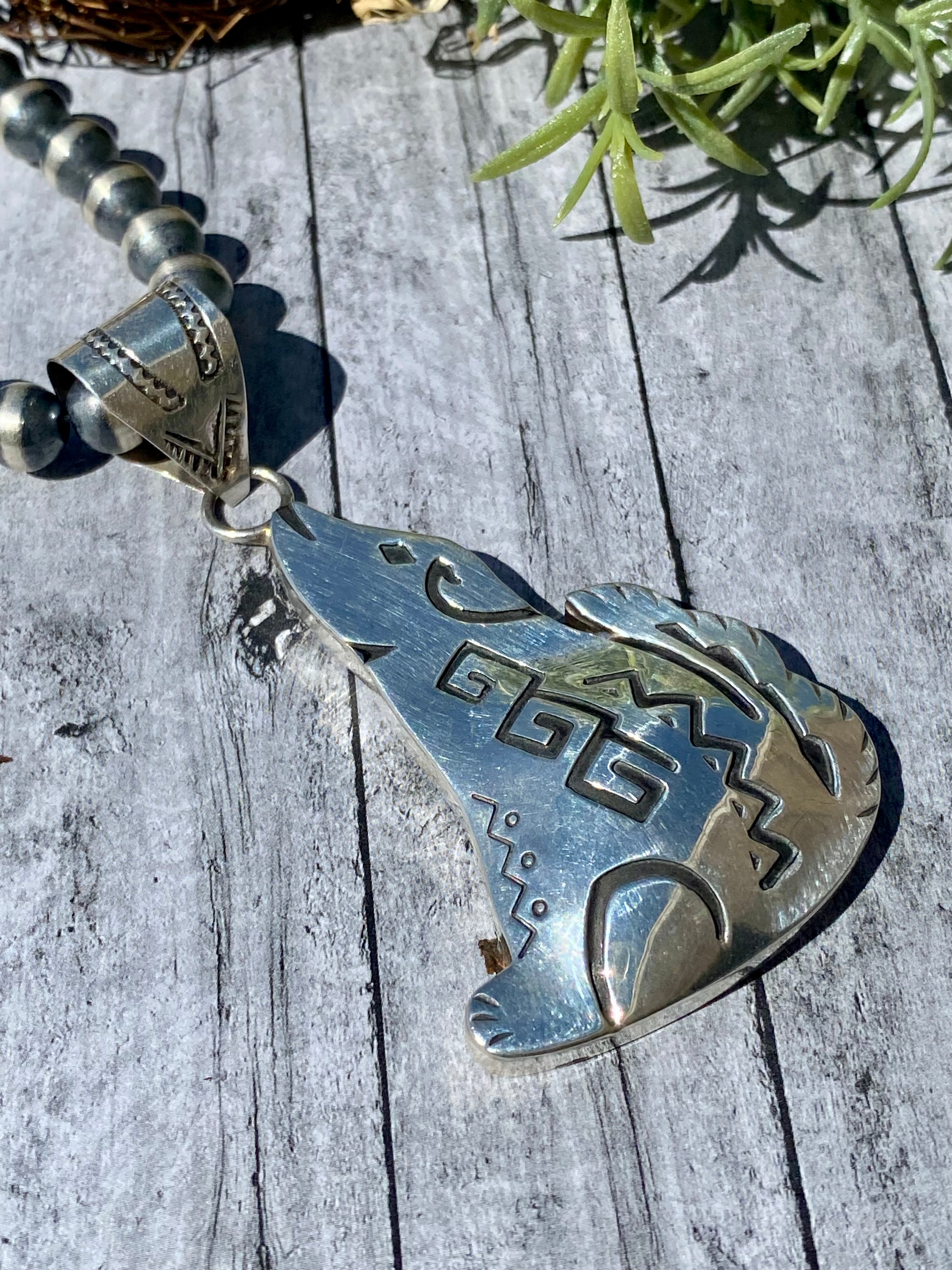 Alonzo Mariano Sterling Silver Cayote Pendant