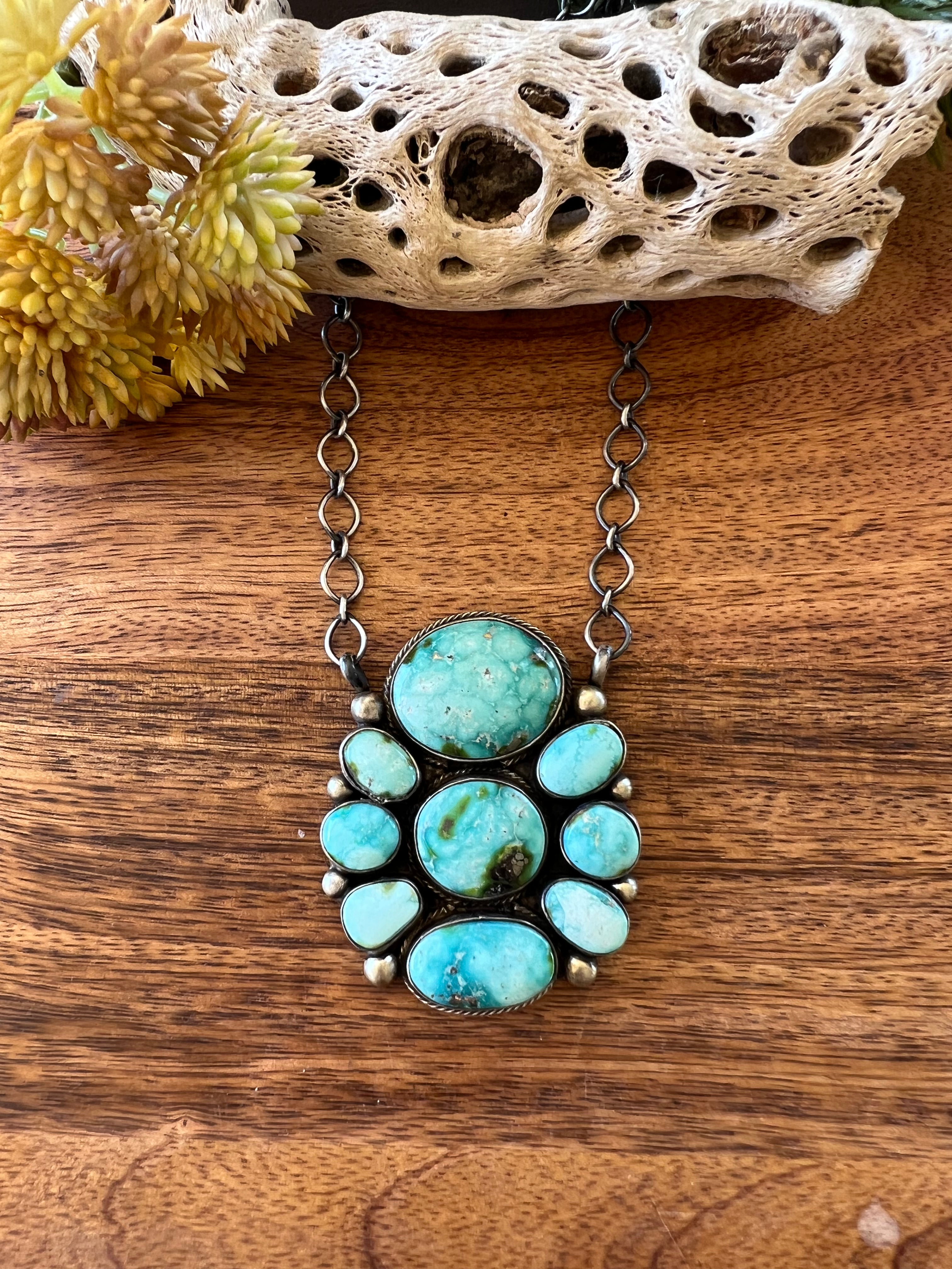 Kathleen Chavez Sonoran Mountain Turquoise & Sterling Silver Necklace