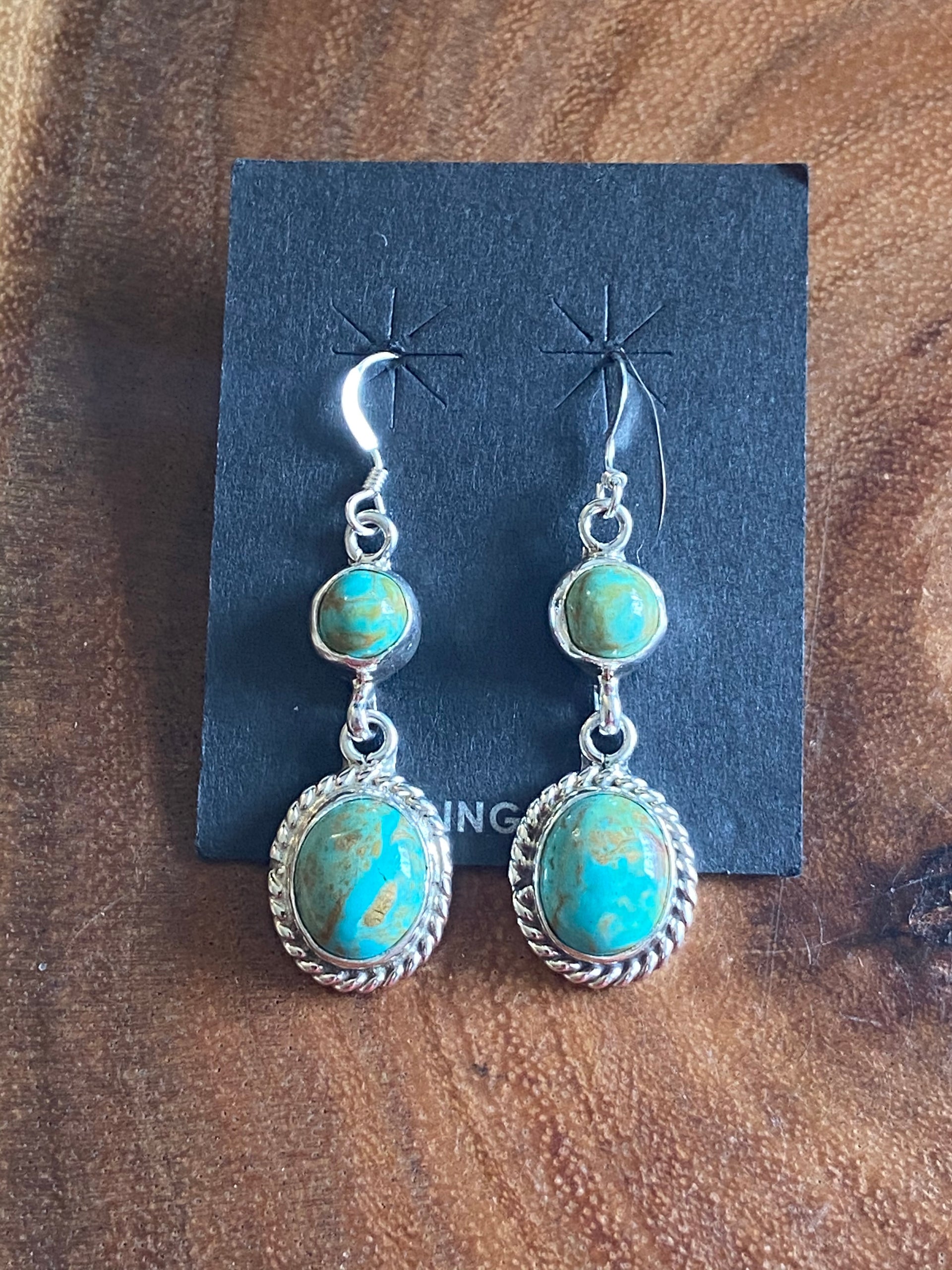 Navajo Turquoise & Sterling Silver Dangles