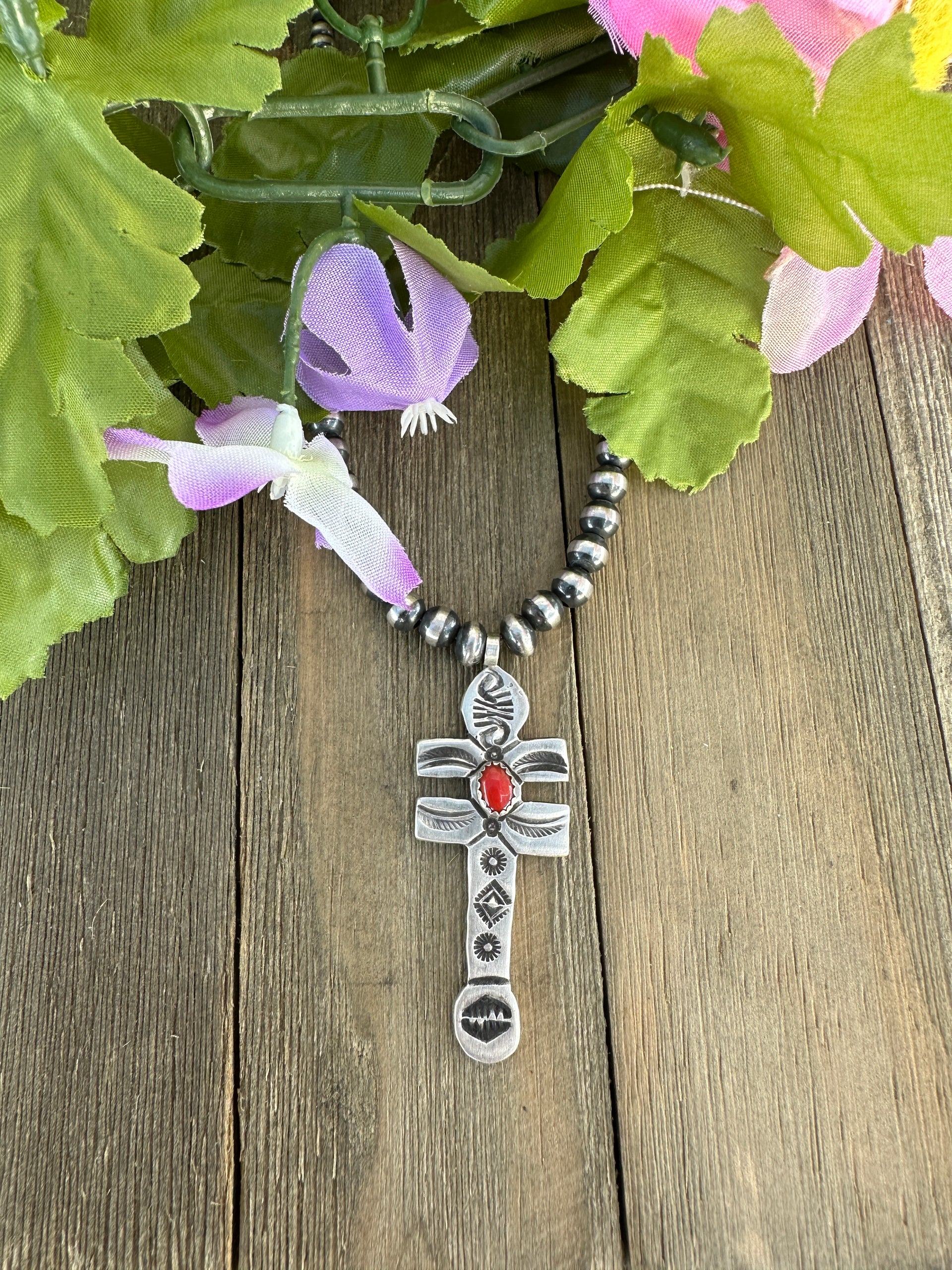 LeRoy James Mediterranean Coral & Sterling Silver Necklace