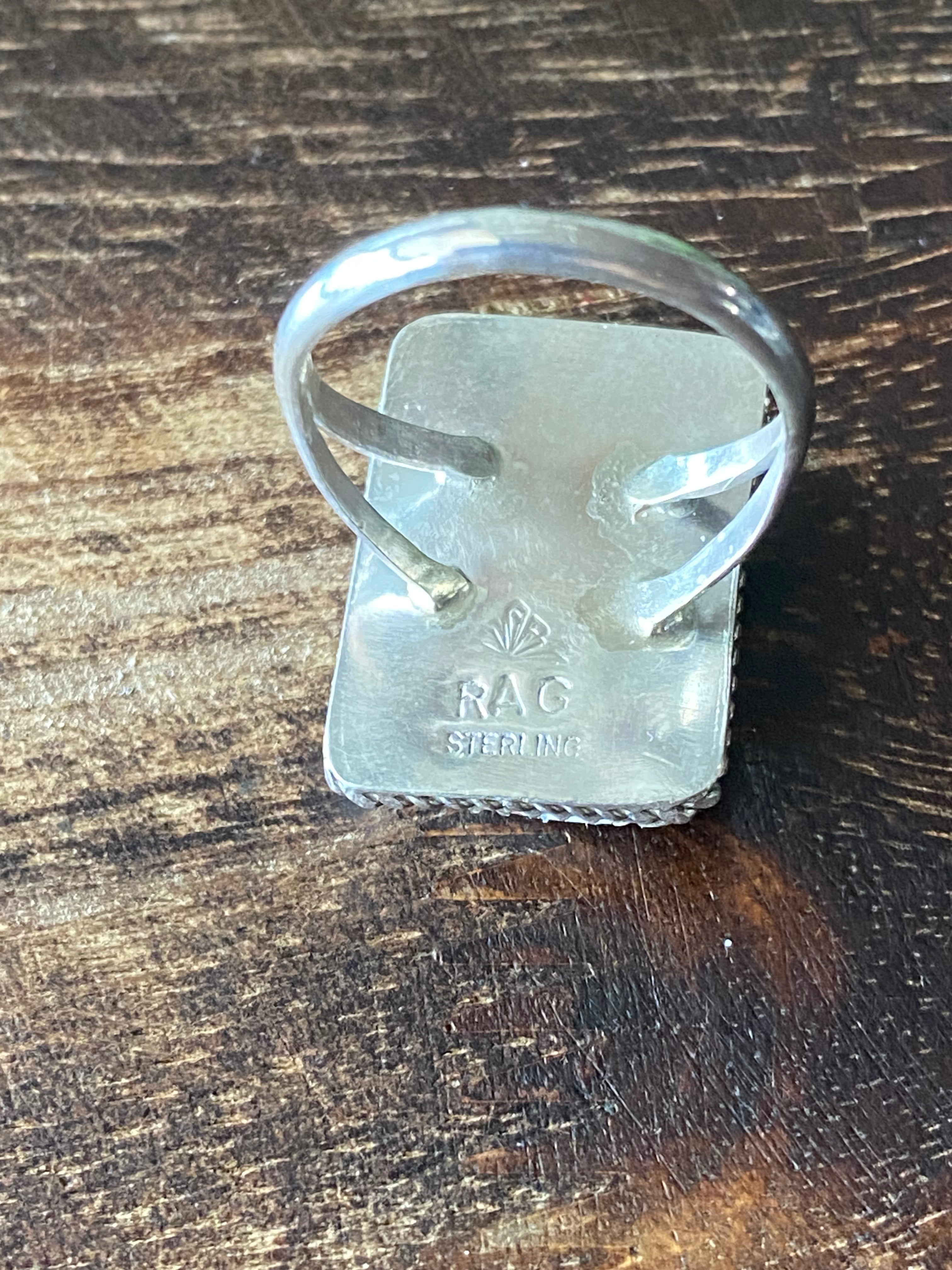 Reda Galvan Wild Horse & Sterling Silver Ring Size 9.75