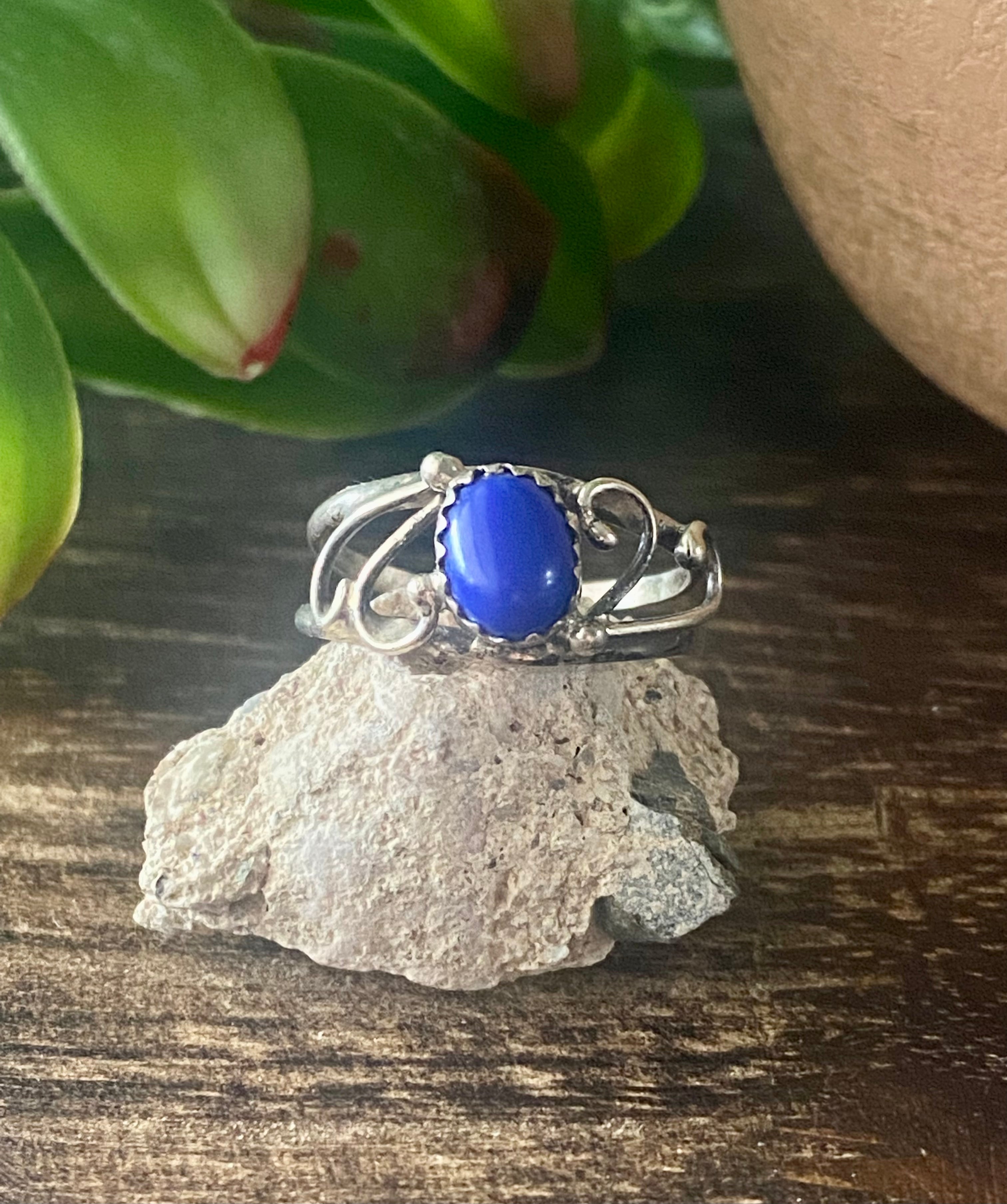 Maxine Calladito Lapis & Sterling Silver Ring Size 7.25