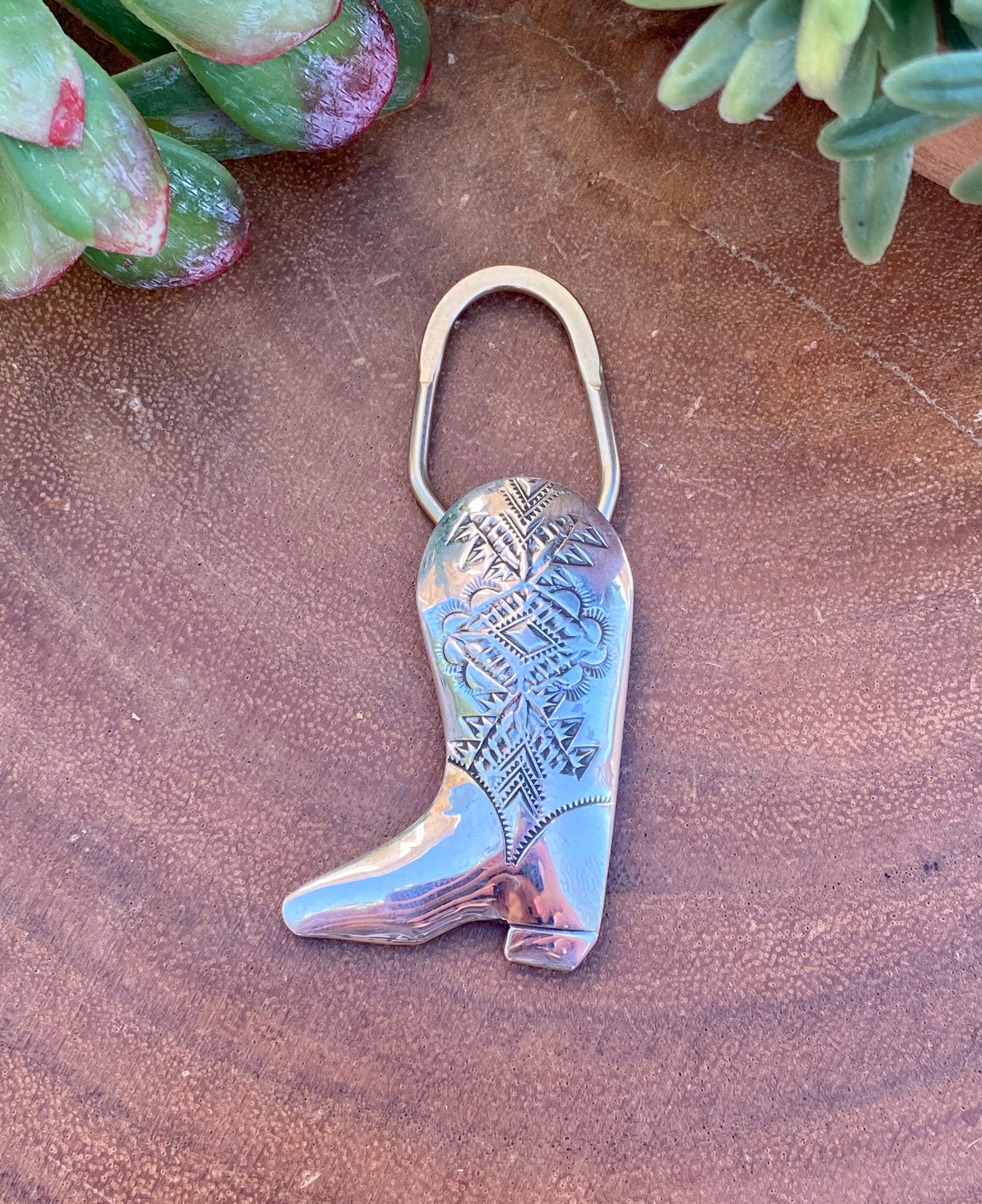 Shirley Skeets Sterling Silver Boot Keychain