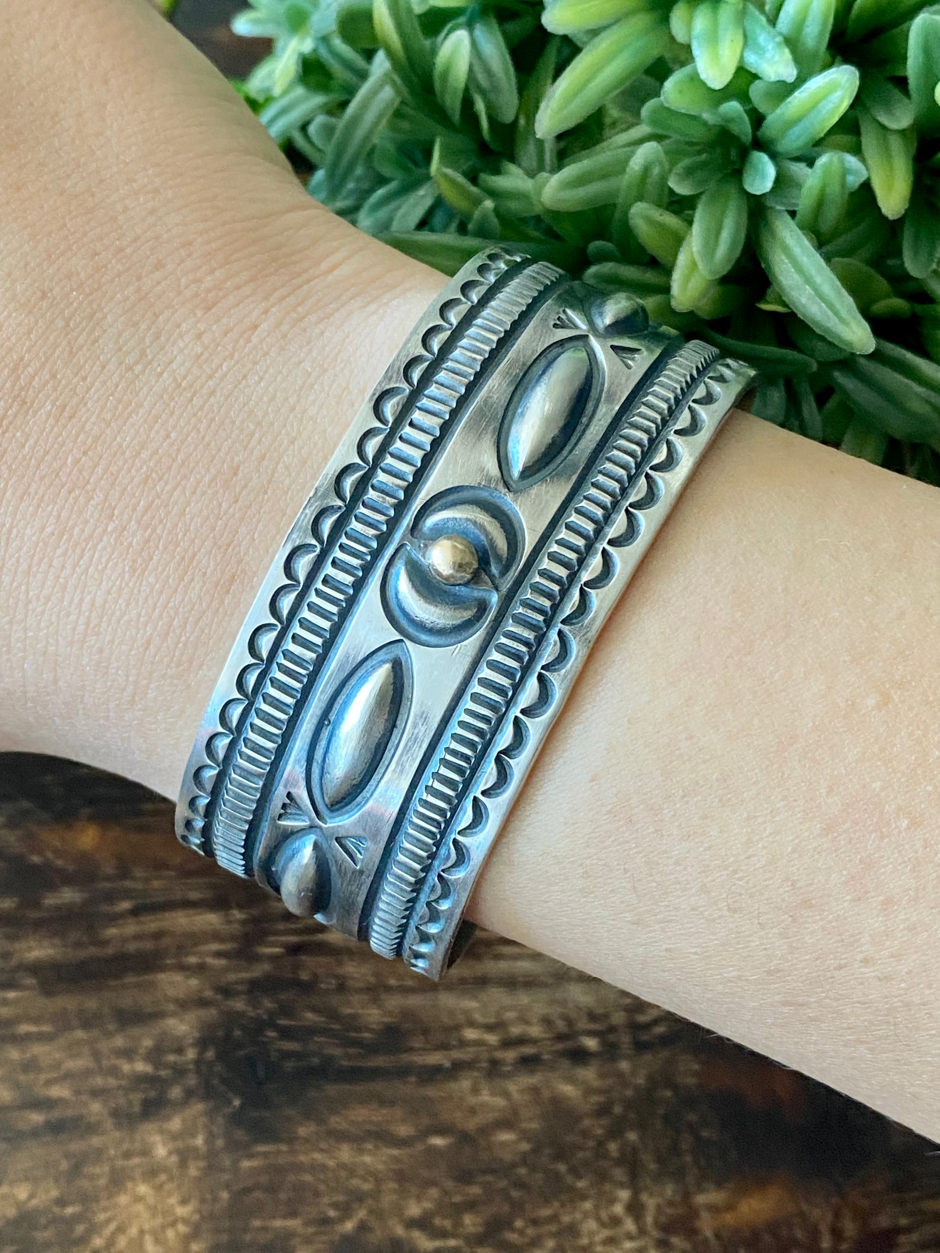 Alex Sanchez 14K Gold Dot & Sterling Silver Cuff Bracelets