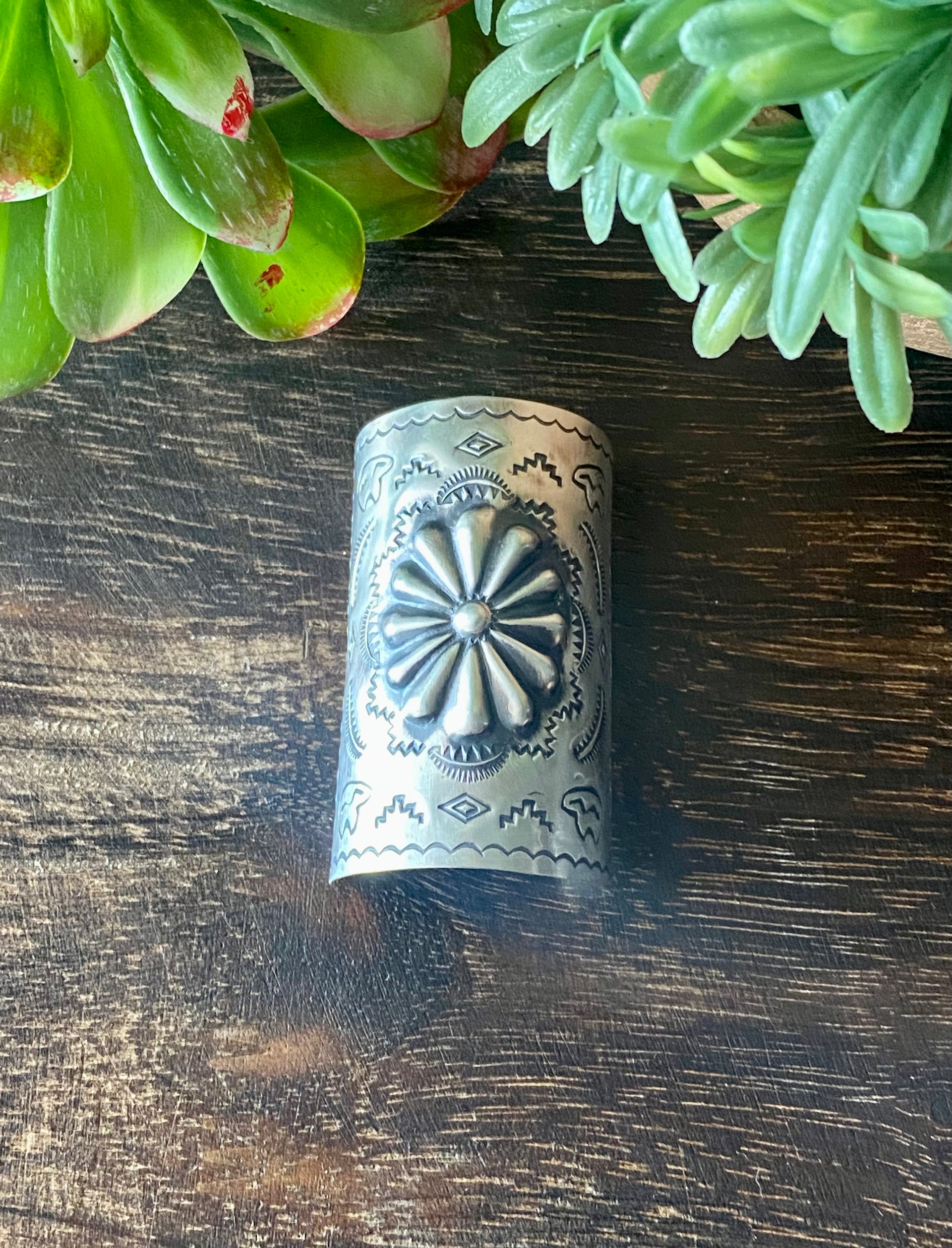 Navajo Made Sterling Silver Bear Ponytail Holders