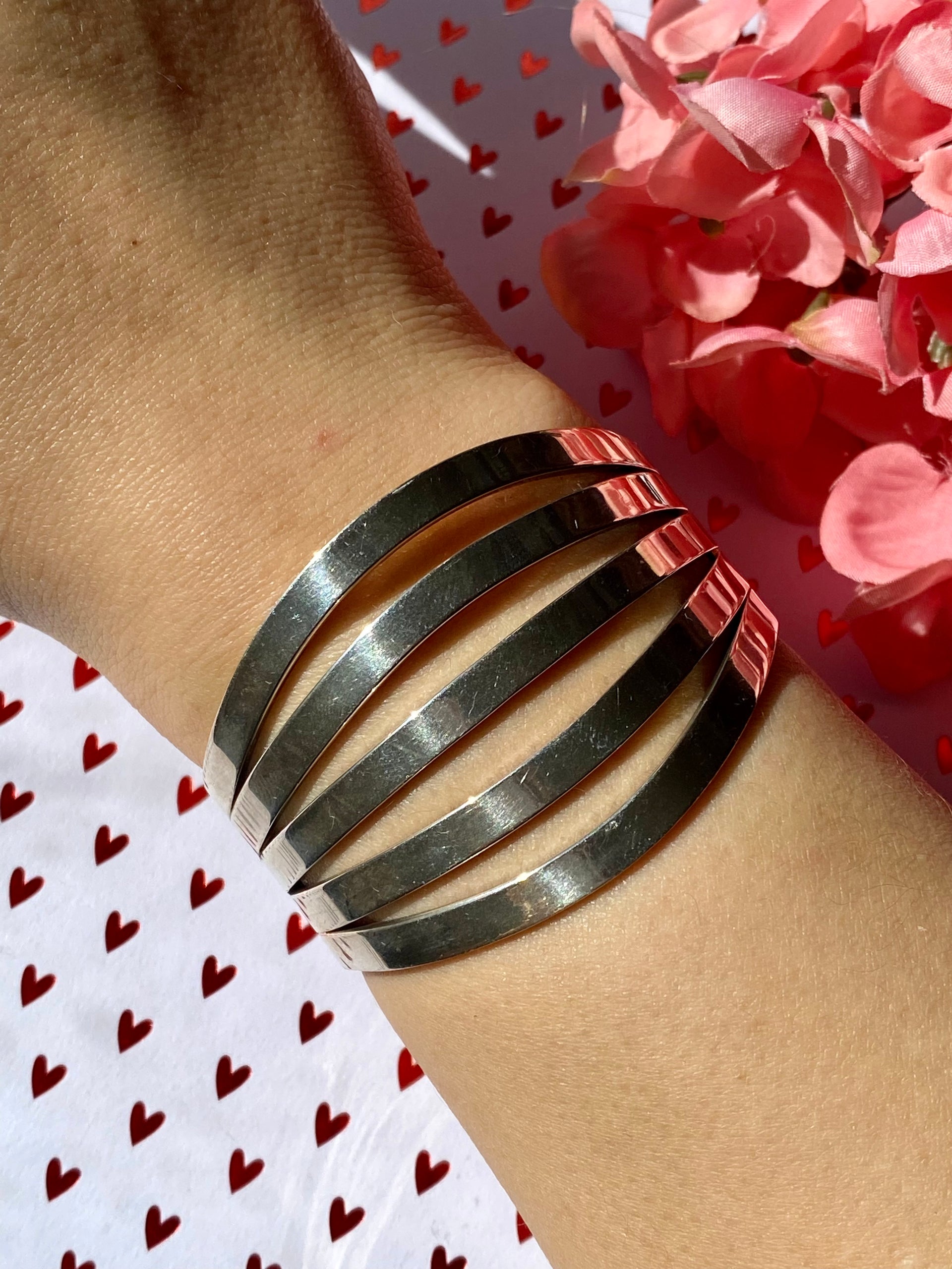 Navajo Made Sterling Silver Cuff Bracelet