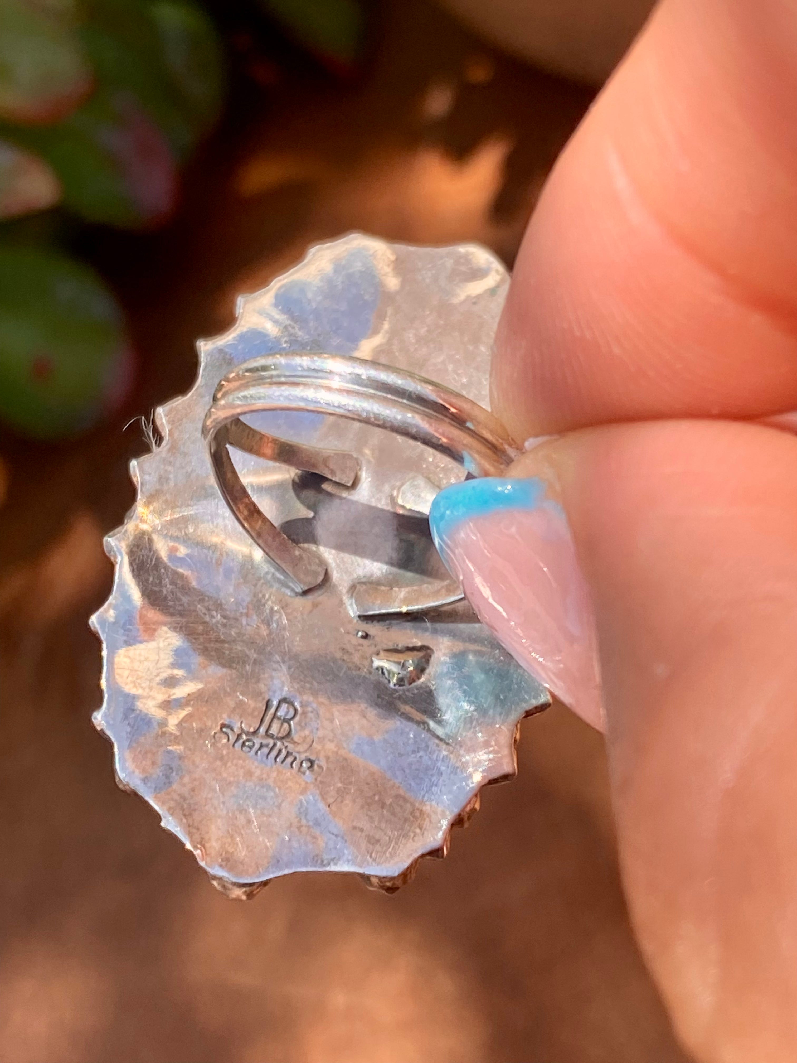 Juliana Begay Sterling Silver Cluster Ring Size 5.5