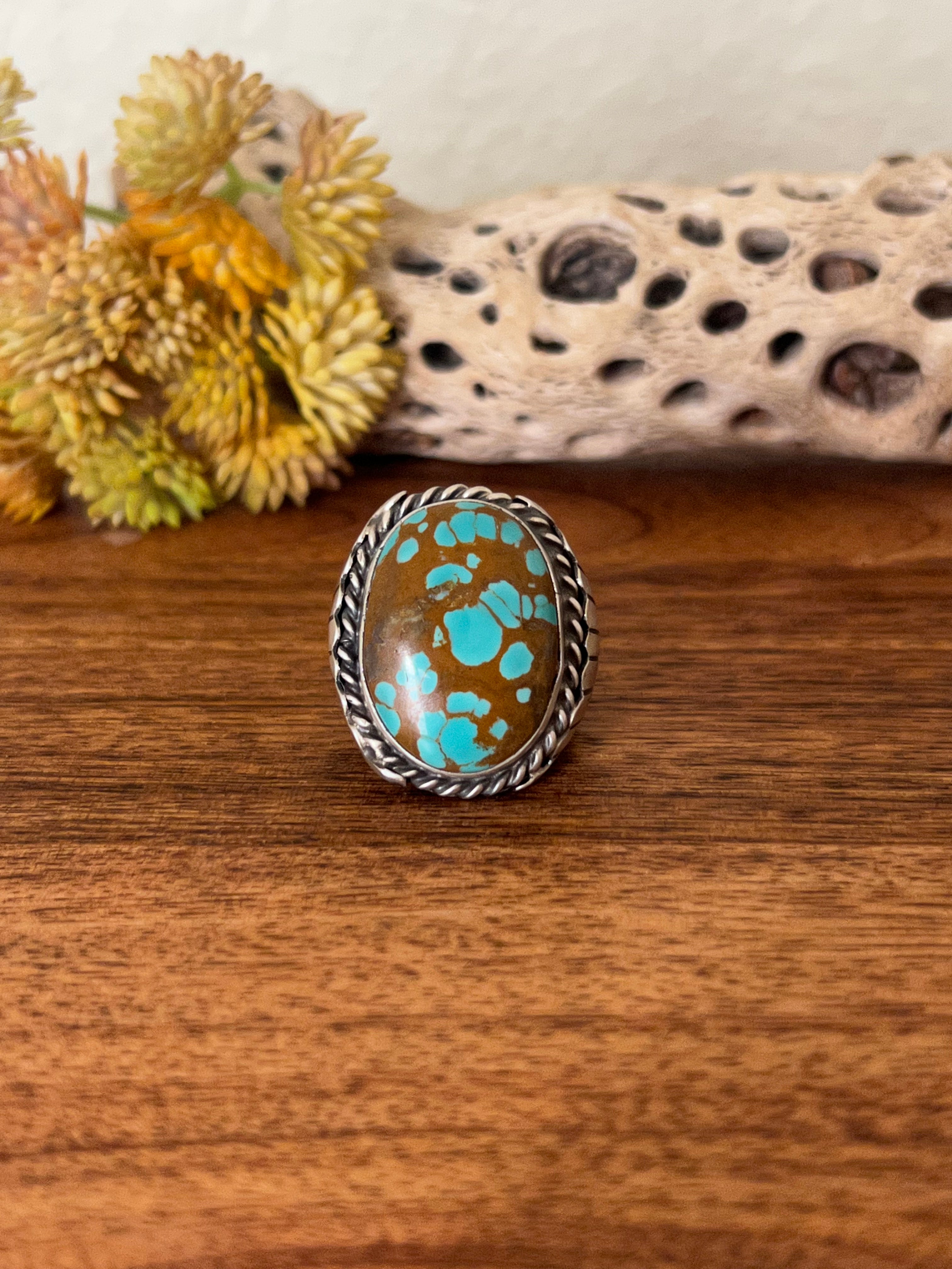 Betta Lee Royston Turquoise & Sterling Silver Ring Size 9