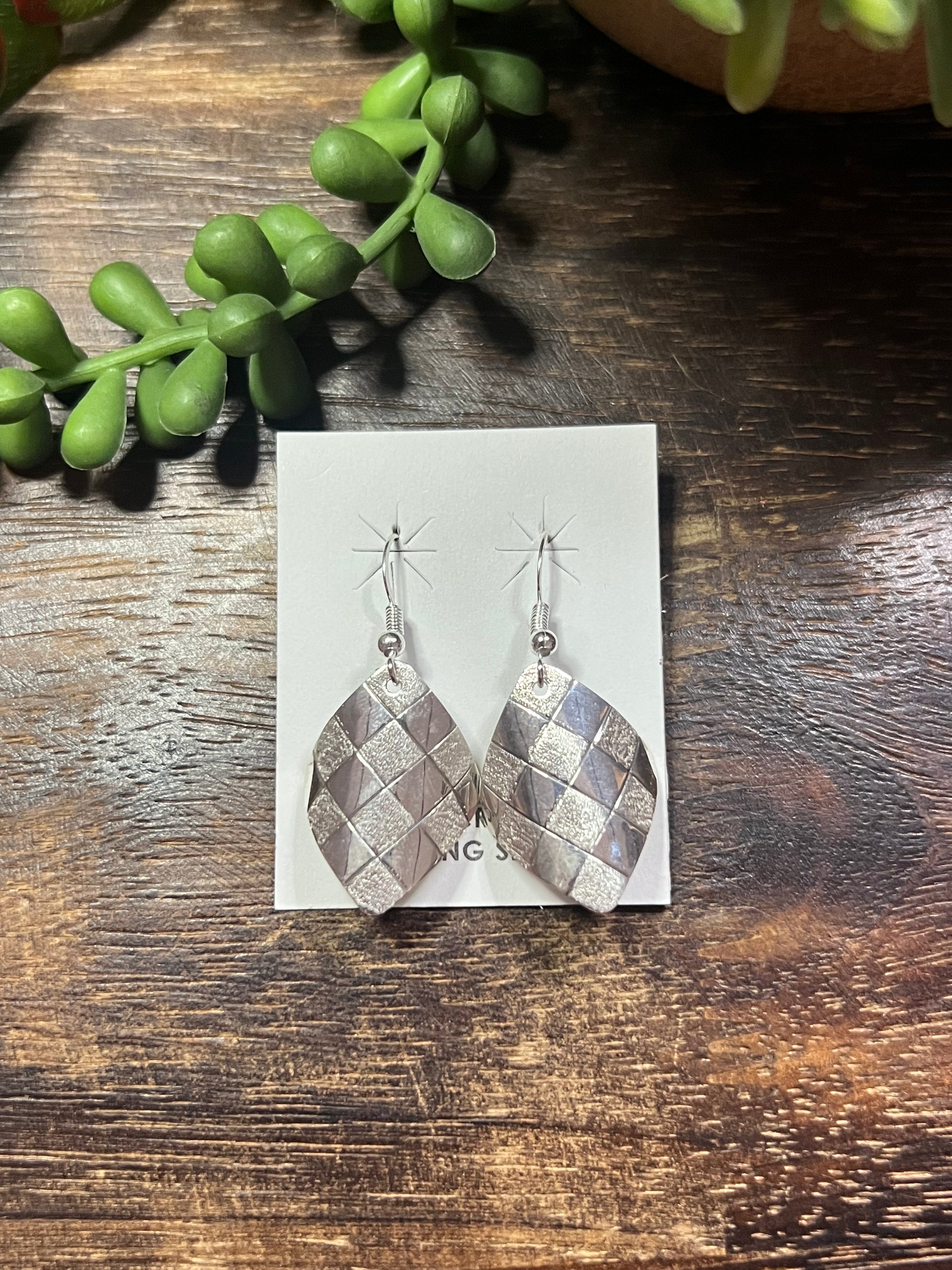 Navajo Made Sterling Silver Dangle Earrings