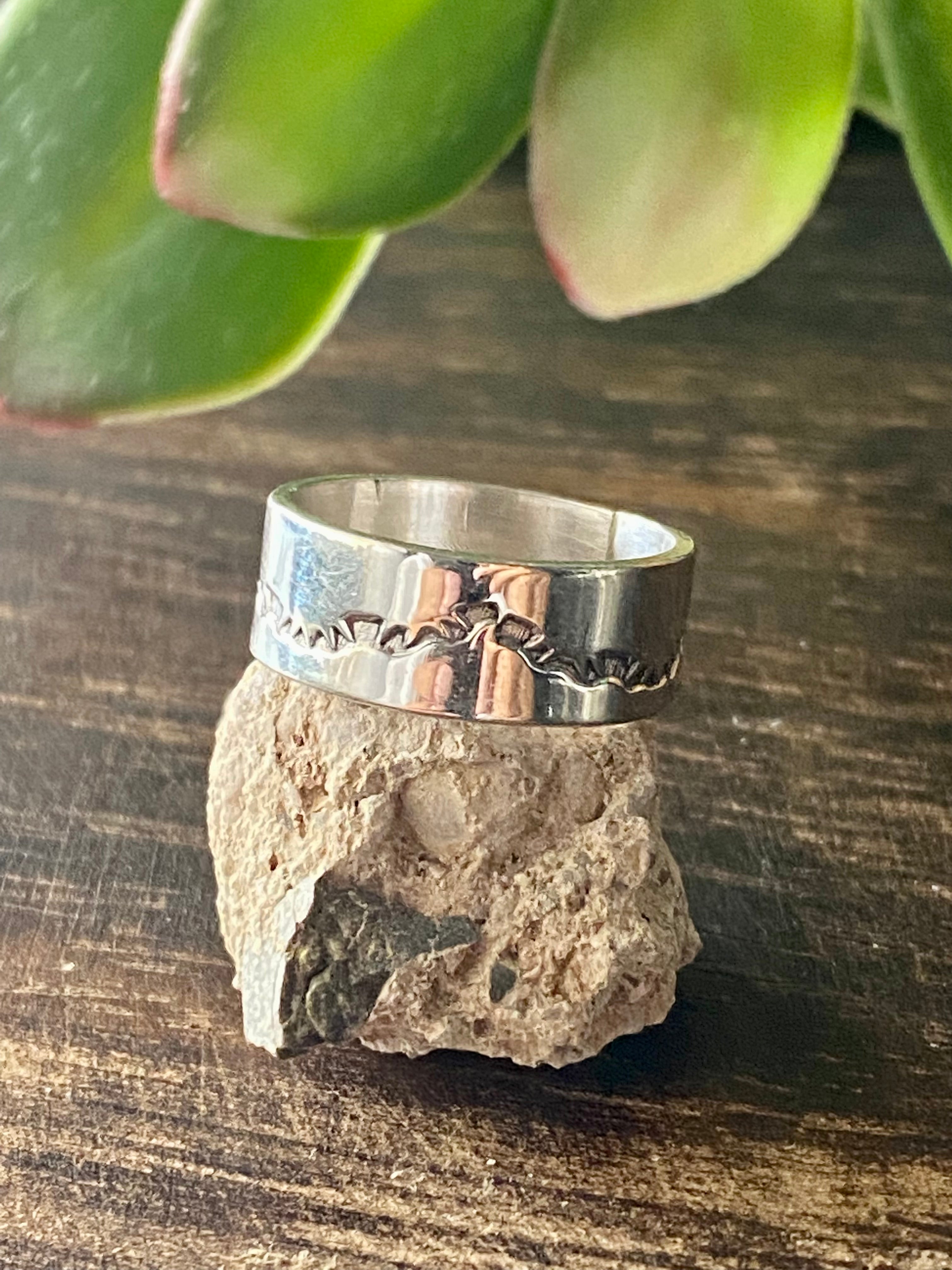 Navajo Made Sterling Silver Band Ring Size 5.5