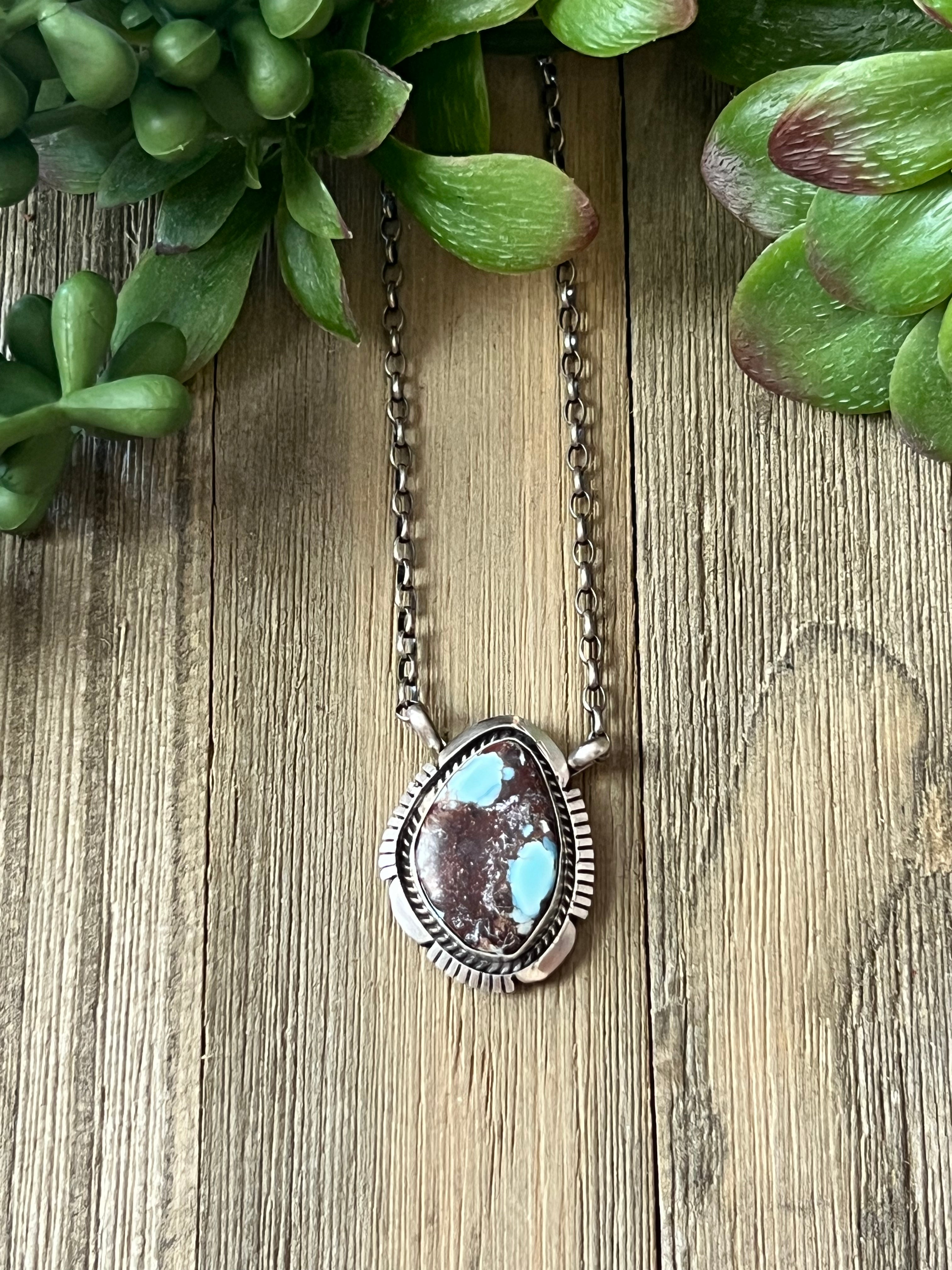 Alfred Martinez Golden Hill Turquoise & Sterling Silver Necklace