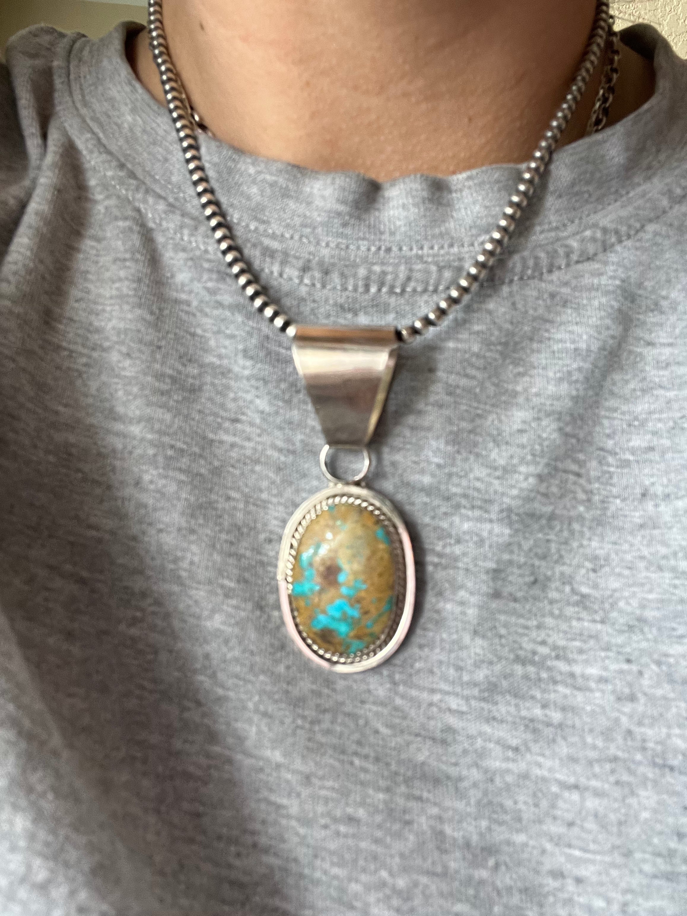 Reda Galvan Persian Turquoise & Sterling Silver Pendant