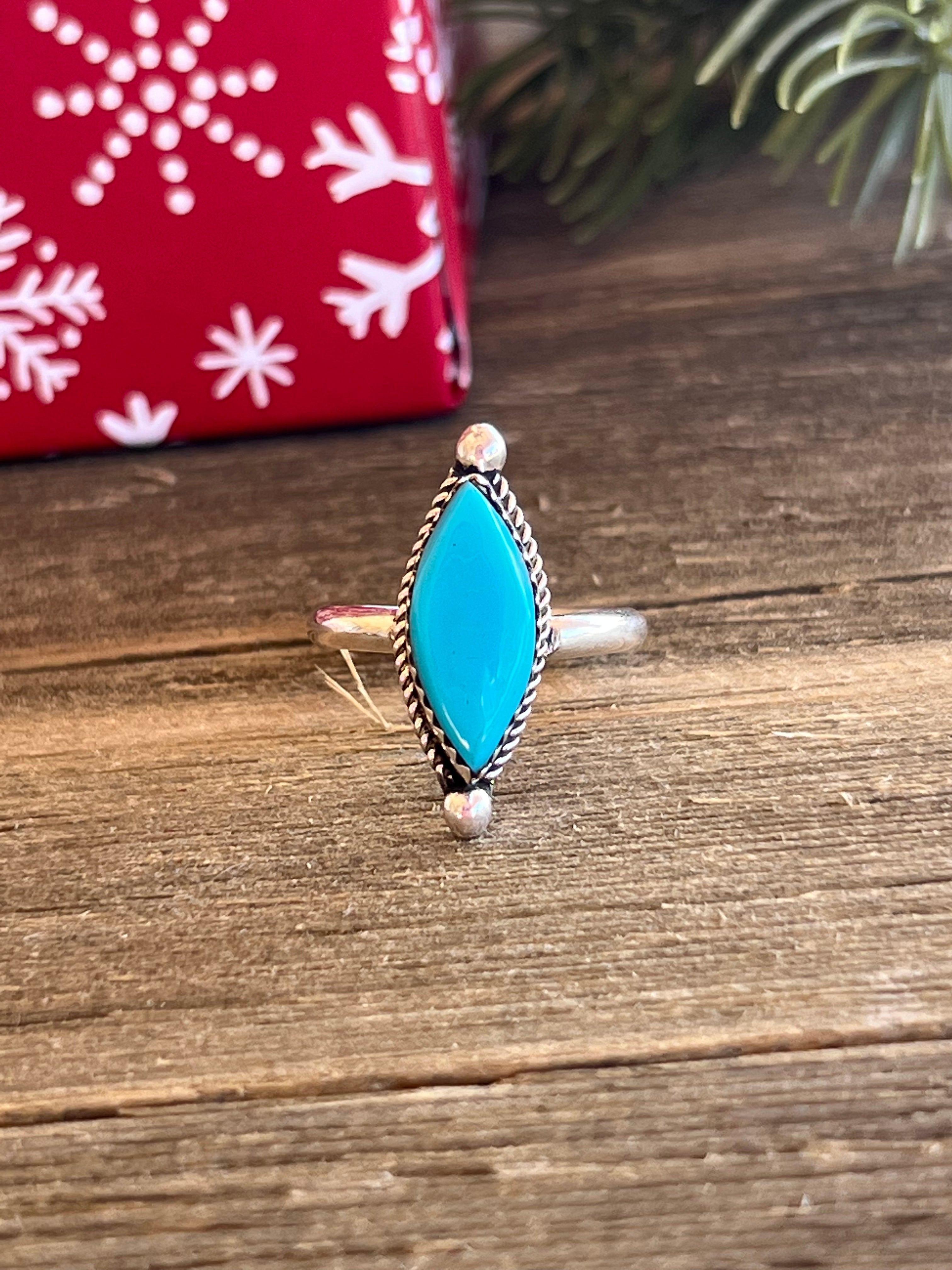 Zuni Made Kingman Turquoise & Sterling Silver Ring