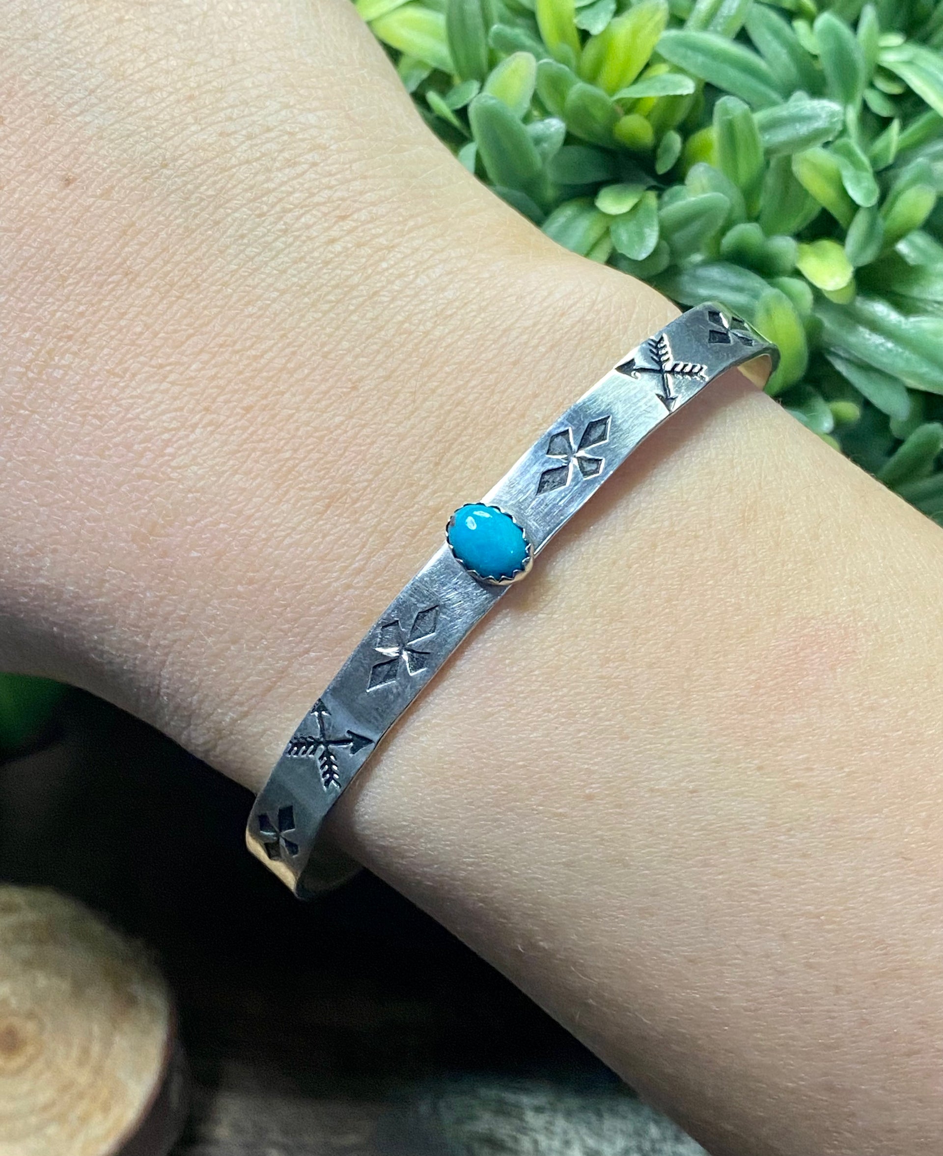 B. Shorty Kingman Turquoise & Sterling Silver Cuff Bracelets