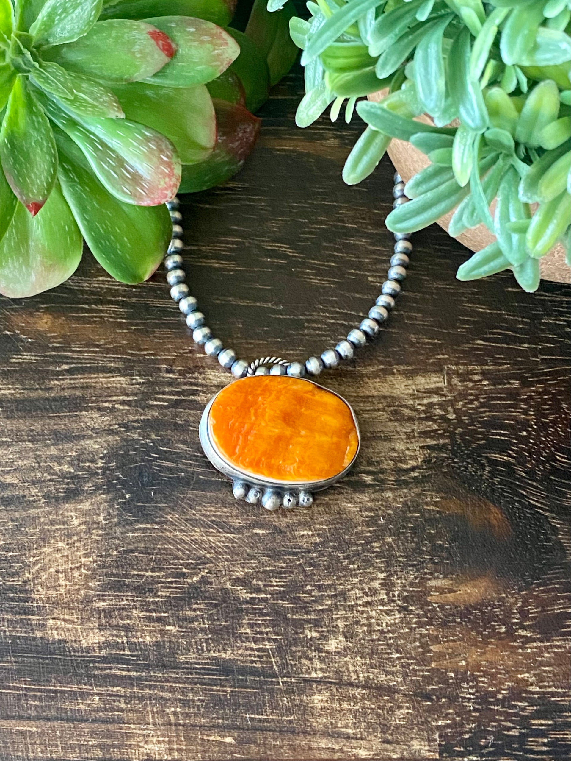 Jeff James Spiny Oys & Sterling Silver Pendant