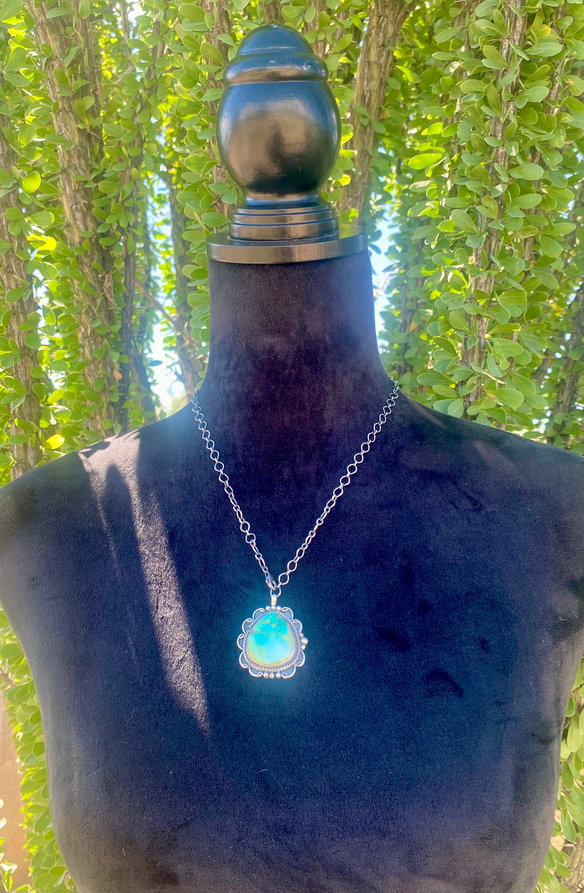 Sheila Becenti Sonoran Mountain Turquoise & Sterling Silver Necklace